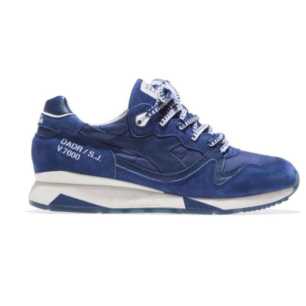 Diadora x Kith x Slam Jam Blue Suede V7000 Sneakers Size 12.5 Low Top Yvan